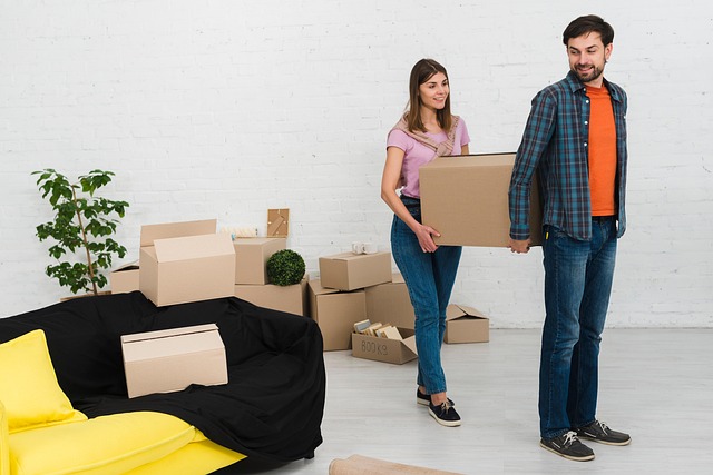 Couple%20carrying%20cardboard%20boxes%20while%20moving%20into%20a%20new%20home Couple carrying cardboard boxes while moving into a new home